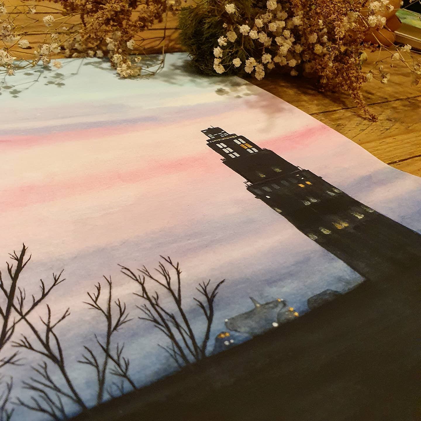 aquarelle tour perret amiens